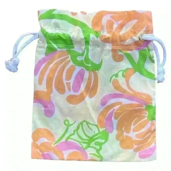 Lilly Pulitzer Drawstring Jewelry Gift Bag colorful pouch bright summer - Picture 3 of 4